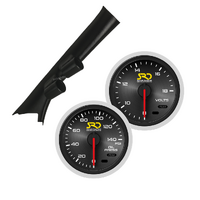 SAAS Dual Pillar Pod w/ Oil Pres & Volts SRD Gauges for VT VX VY VZ Commodore all mods 1997-2006