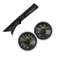 SAAS Dual Pillar Pod w/ Boost & Oil Pres SRD Gauges Monaro Coupe 2001-2006