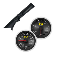 SAAS Dual Pillar Pod w/ Boost & Volts SRD Gauges for Monaro Coupe 2001-2006