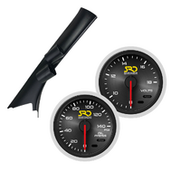 SAAS Dual Pillar Pod w/Oil Pres & Volts SRD Gauges for Monaro Coupe 2001-2006