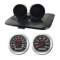 Clip In Dual Gauge Dash Pod Black S3 Boost Oil Pres for Commodore VE-VE II 06-13