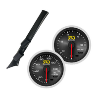 SAAS Dual Pillar Pod w/Oil Pres & Volts SRD Gauges for Impreza WRX N Ser 93-00
