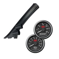 Pillar Pod Volkswagen Amarok 2011-on w/ Black Face 0-30 BOOST & EXT TEMP Gauge