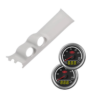 Gauge Pillar Pod Light Grey Painted w/ 2in1 Diesel Boost Ext Temp & Dual Volts Gauge Suits Suzuki Jimny 2019 - On