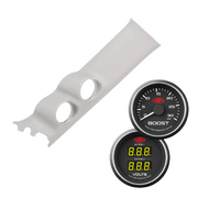Gauge Pillar Pod Light Grey Painted w/ Diesel Boost Dual Volts Gauge Suits Suzuki Jimny 2019 - On