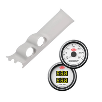 Gauge Pillar Pod Light Grey w/ White Diesel Boost & Dual Volts Gauge For Suzuki Jimny 2019 - On