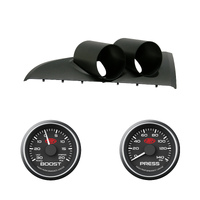 BA BF Falcon XR6T TURBO CLIP-IN GAUGE POD HOLDER & BOOST + OIL PRESSURE GAUGES