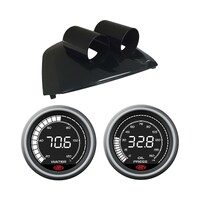 FORD FG Falcon XR6 XR8 CLIP-IN DUAL GAUGE POD W/ DIGITAL WATER OIL PRESS GAUGES