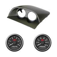 VY VZ Commodore Clip-In Gauge Pod Holder w/ Black Volts and Oil Press Gauges