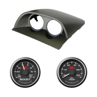 VY VZ Holden Commodore Dual Gauge Pod w/ Black Face Turbo Boost & Oil Temp Gauge