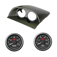 VY VZ Commodore CLIP-IN POD HOLDER w/  Black OIL TEMP and WATER TEMP GAUGES SS