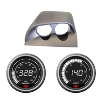 VY VZ Commodore CLIP-IN POD HOLDER w/ DIGITAL OIL PRESSURE and VOLT GAUGES GREY