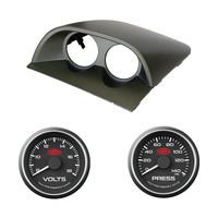 VY VZ Commodore CLIP-IN DUAL GAUGE POD W/ Black FACE VOLTS & OIL PRESS GAUGES