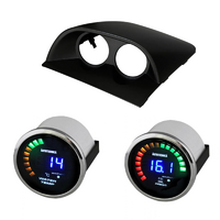 VY VZ Commodore Black Clip-in Gauge Pod w/ Digital Dual Water Temp & Oil Press Gauges