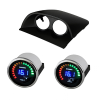 VY VZ Commodore Black Dual Clip-in Gauge Pod w/ Dual Display Oil Press & Volts Gauges