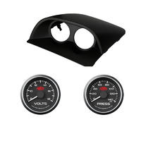 VY VZ Commodore Clip-In Black Gauge Pod Holder w/ Black Volts and Oil Press Gauges
