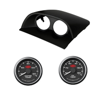 VY VZ Commodore Black CLIP-IN POD HOLDER w/  Black OIL TEMP and WATER TEMP GAUGES SS