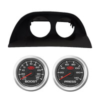 SAAS Clip In Dual Gauge Dash Pod Black Ser 3 Boost Oil Pres for Commodore VY VZ