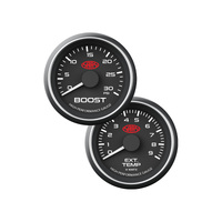SAAS Black Face Diesel Boost and Exhaust Temperature 52mm Analog Gauges Combo
