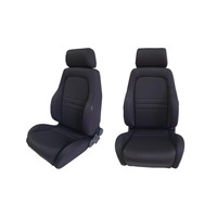 Autotecnica 4X4 Adventurer Black Cloth Seats Pair (2) for Nissan Patrol GQ GU 