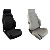 Autotecnica 4WD Explorer Sports Bucket Seats Pair Black PU Leather ADR Approved