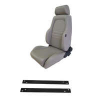 4X4 Adventurer Grey PU Leather Seat w/ Adaptor S1 suits Nissan GQ Patrol 1987 - 1997