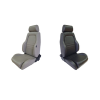 Autotecnica 4WD Explorer Bucket Seats Pair ADR Approved Grey or Black Leather