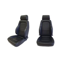 Autotecnica Pair Adventurer 4x4 PU Leather Black Series 3 Seats ADR Comp