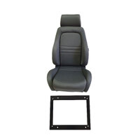 Autotecnica 4X4 Adventurer Grey Cloth Seat S1 Single for LC 75-79 Ser w/ Adaptor