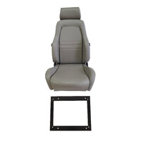 Autotecnica 4X4 Adv PU Leather Seat Grey S1 Single for LC 75-79 Ser w/ Adaptor