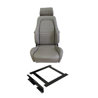 Adventurer Grey PU Leather Seat S1 for Toyota LC70 76 79 Wagon w/ Adaptor