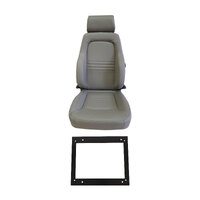Autotecnica 4X4 Adv PU Leather Seat Grey S3 Single for LC 75-79 Ser w/ Adaptor