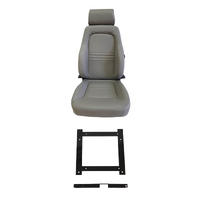 4x4 PU Leather Grey S3 Seat w/ Adaptor for Toyota LC76 GLX Wagon 2003-2013