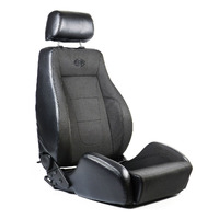 SAAS 4X4 Sports Seat Black Cloth / PU Dual Recliner w/ Head Rest ADR Compliant