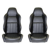 Classic High Back PU Leather Bucket Seats Recline Ford XA XB XC XD XE Ute Car
