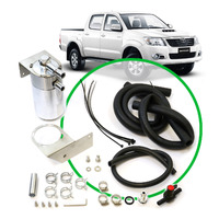 SAAS Oil Catch Tank Full Kit Polished Aluminium for Hilux KUN 3.0L 2005-2015