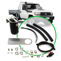 SAAS Oil Catch Tank Full Kit Black for Toyota Landcruiser 79 Series 4.5L 2009-on