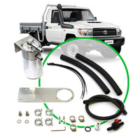 SAAS Oil Catch Tank Full Kit Pol Aluminium for Landcruiser 79 Ser 4.5L 2009-on