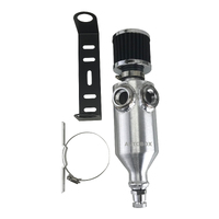 SAAS Universal Raw Aluminium 0.5L Oil Catch Can Breather Baffled Tank 2 x 12 AN