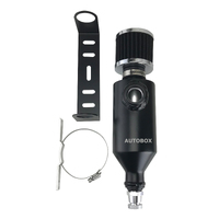 SAAS Universal Black Aluminium 0.5L Oil Catch Can Breather Baffled Tank 12 AN