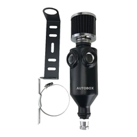 SAAS Universal Black Aluminium 0.5L Oil Catch Can Breather Baffled Tank 2x12 AN