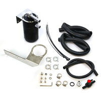 Oil Catch Tank Full Kit with Black Catch Can for Mitsubishi Triton MN 2009-2015