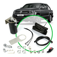 SAAS Oil Catch Tank Full Kit Black Anodised for Volkswagen Amarok 2.0L 2011-on