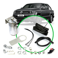 SAAS Oil Catch Tank Full Kit Polished Al for Volkswagen Amarok 2.0L 2011-on