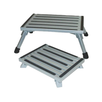 Caravan Heavy Duty Folding Steel Metal Single Step RV Camper Camping Outdoor