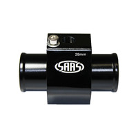 SAAS Water Temperature Gauge Sender Adaptor Radiator Hose Black 28mm - 1/8NPT