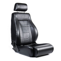 SAAS Trax 4x4 Seat Black PU Leather Dual Recliner w/ Head Rest ADR Compliant
