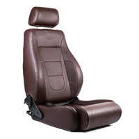 SAAS Trax 4x4 Seat Premium Brown Leather Dual Recliner w/ Head Rest ADR Comp