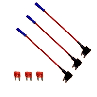3 x Add A Circuit Auto Fuse Tap Adapter Power Splice Solution with 10 Amp Fuses