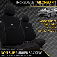 Razorback 4x4 Neoprene Front Row Seat Covers for Toyota Landcruiser 200 Series